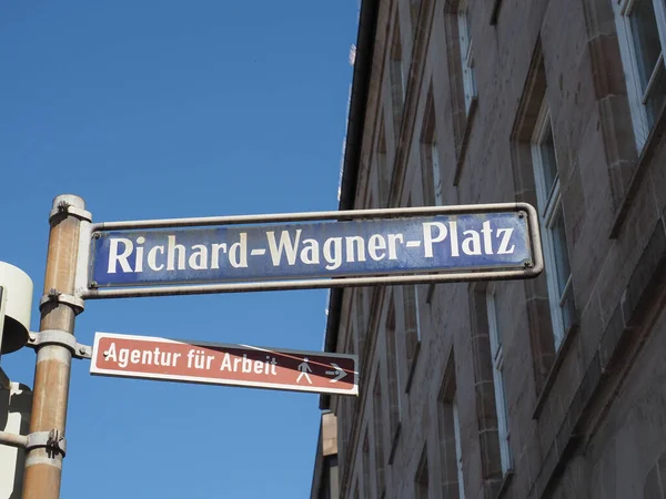 Richard Wagner Platz Segno Agentur Fuer Traduzione Arbeit Agenzia Collocamento — Foto Stock