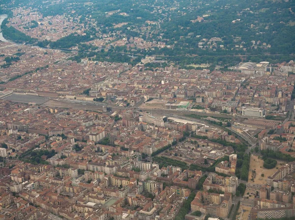 Vista Aérea Cidade Turim Itália — Fotografia de Stock