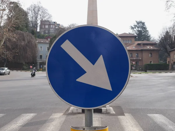 Regulatory Signs Proceed Direction Indicated Arrow Traffic Sign — Stock Photo, Image