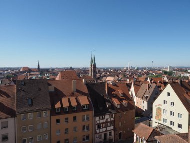 NUERNBERG, ALMANY - CIRCA HAZİRAN 2022: Şehrin havadan görüntüsü