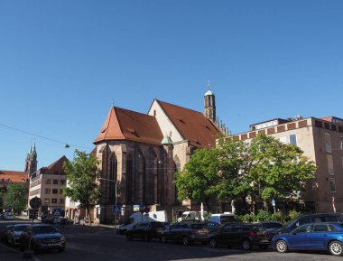 NUERNBERG, GERMANY - CIRCA HAZİRAN 2022: Frauenkirche, çeviri: