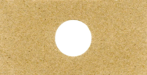Brown Cardboard Texture Hole Useful Background — ストック写真