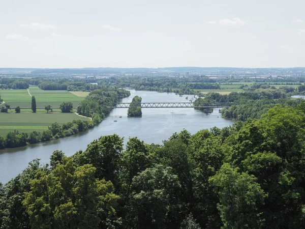 Vista Del Río Danubio Desde Colina Del Walhalla Donaustauf Alemania — Foto de Stock