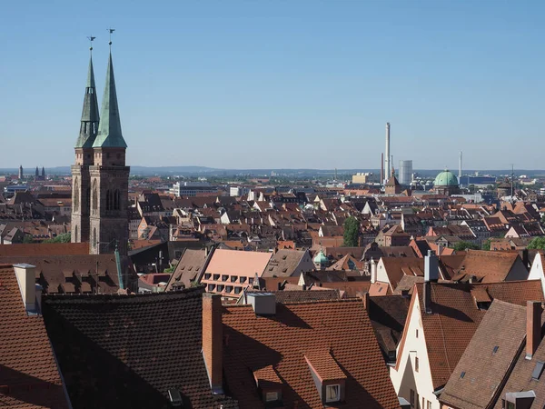 Вид Воздуха Город Нюрнберг Германия — стоковое фото