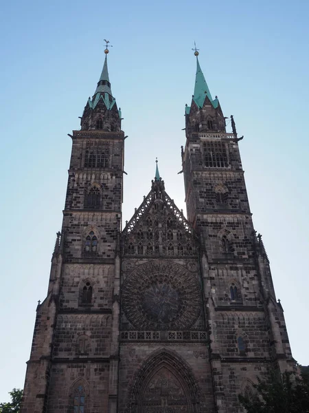 Lorenz Překlad Lawrence Evangelický Luteránský Kostel Nuernbergu Německo — Stock fotografie