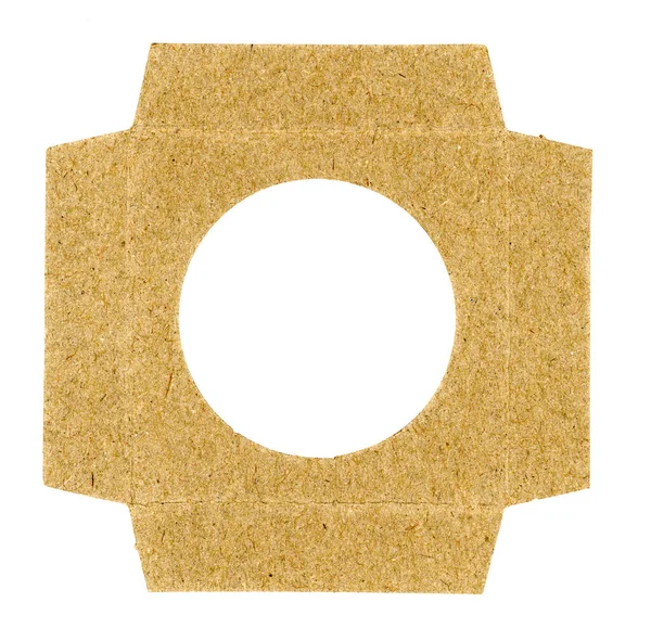 Brown Cardboard Texture Hole Useful Background — 图库照片