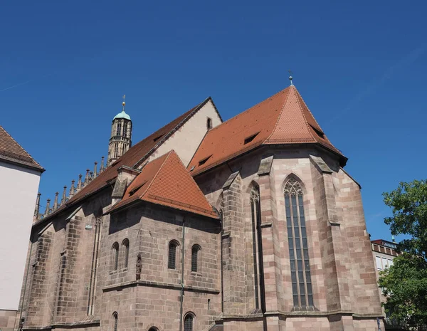 Frauenkirche 德国纽伦堡罗马天主教圣母教堂 — 图库照片