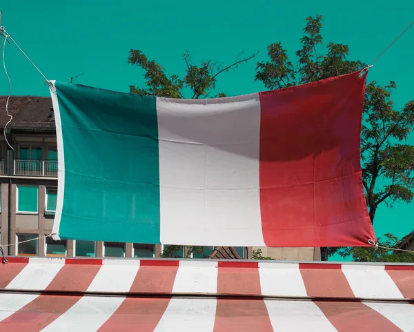 Vintage Looking Italian National Flag Italy Europe — Stock fotografie