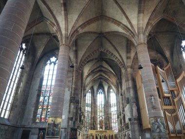 NUERNBERG, GERMANY - CIRCA HAZİRAN 2022: Frauenkirche, çeviri: