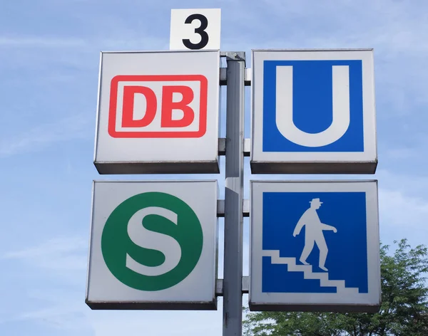 Nuernberg Germany Circa June 2022 German Public Transport Signs Including — Stock Photo, Image