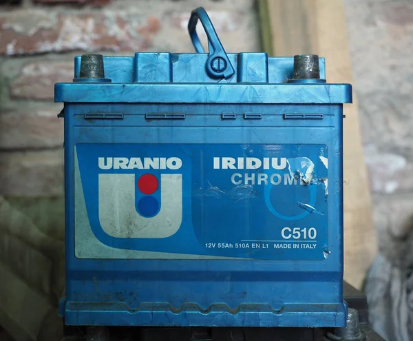 Vicenza Italy Circa July 2022 Uranio Iridium Chrome Car Battery — Φωτογραφία Αρχείου