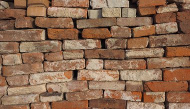 industrial style ancient brick wall useful as a background