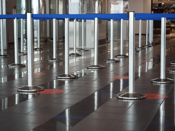 queue line for queueing at the airport check in and security