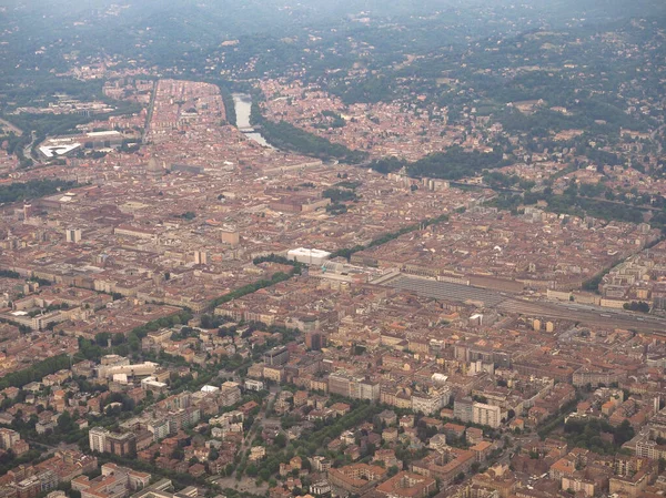 Vista Aérea Ciudad Turín Italia — Foto de Stock