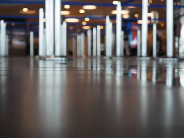 queue line for queueing at the airport check in and security, selective focus