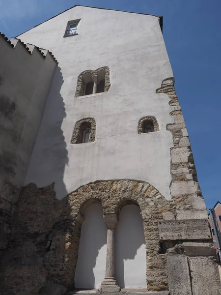 Ruines Ancienne Muraille Romaine Ratisbonne Allemagne — Photo