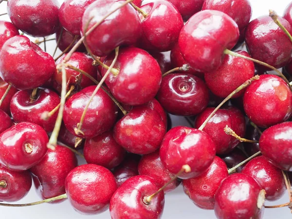 Red Cherry Scientific Name Prunum Vegetarian Fruit Food — Stock Photo, Image