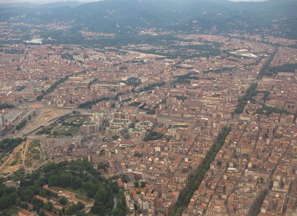 イタリア トリノ市の空中風景 — ストック写真