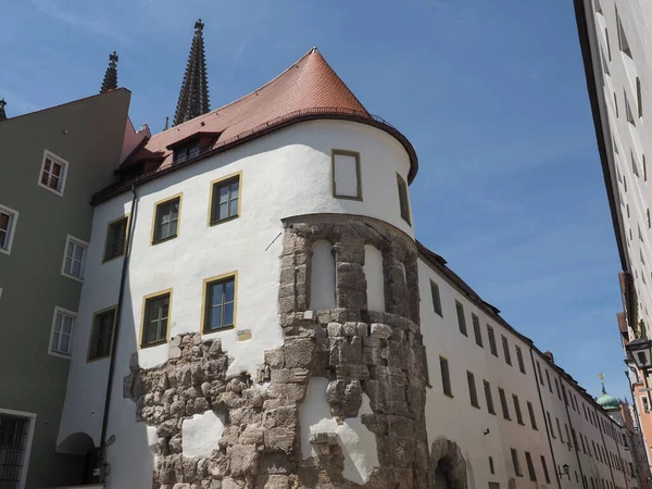 Porta Praetoria Altes Römisches Tor Jahrhundert Chr Regensburg Deutschland — Stockfoto