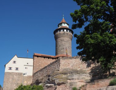 NUERNBERG, ALMANY - CRCA HAZİRAN 2022: Nuernberger Burg İmparatorluk Kalesi