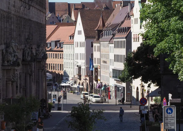 Nuernberg Alemanha Circa Junho 2022 Pessoas Centro Cidade — Fotografia de Stock