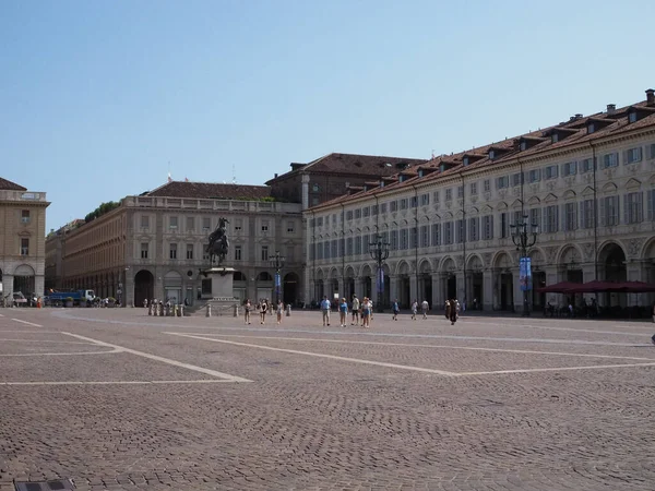 Turin Italy Circa August 2022 Piazza San Carlo Square — Stock Photo, Image