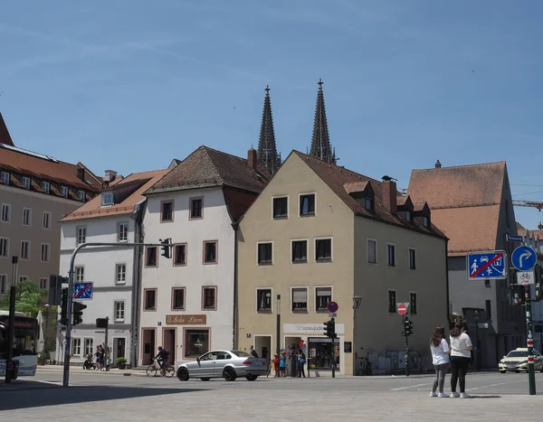 Regensburg Germany Circa June 2022 View Old City Centre — Foto Stock