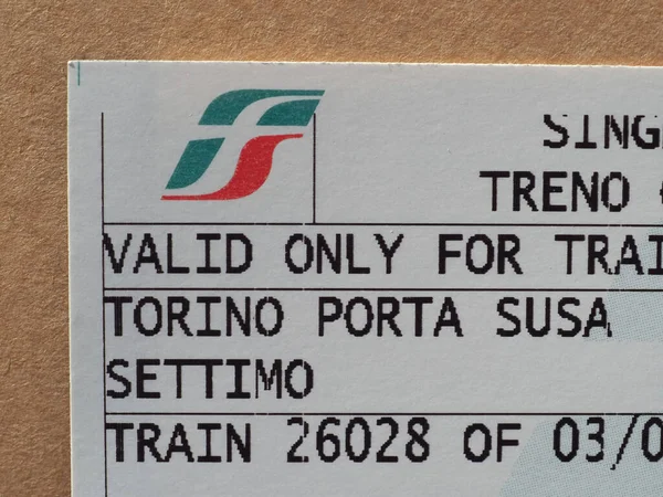 Rome Italy Circa August 2022 Trenitalia Sign Italian Train Ticket — Fotografia de Stock