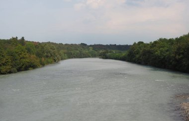 View of Dora Baltea river in Viverone, Italy