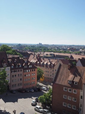 NUERNBERG, ALMANY - CIRCA HAZİRAN 2022: Şehrin havadan görüntüsü