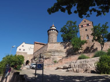 NUERNBERG, ALMANY - CRCA HAZİRAN 2022: Nuernberger Burg İmparatorluk Kalesi