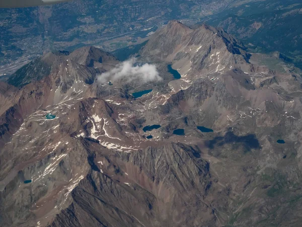 Luchtfoto Van Valle Aosta Vertaling Aosta Valley — Stockfoto
