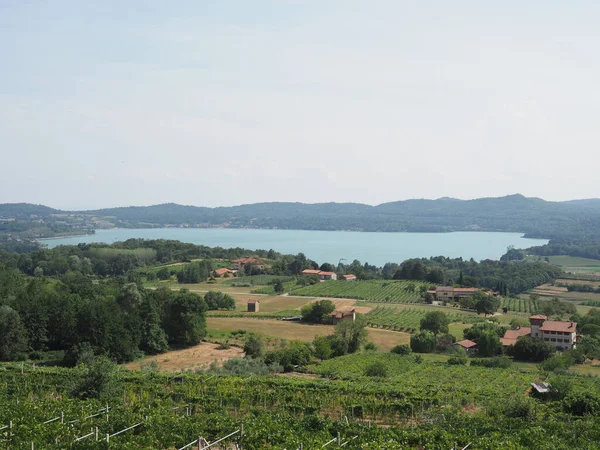 View Lago Viverone Lake Piedmont Italy — Stock fotografie