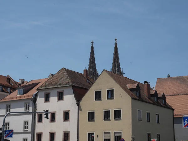 View Old City Centre Regensburg Germany — Stock fotografie