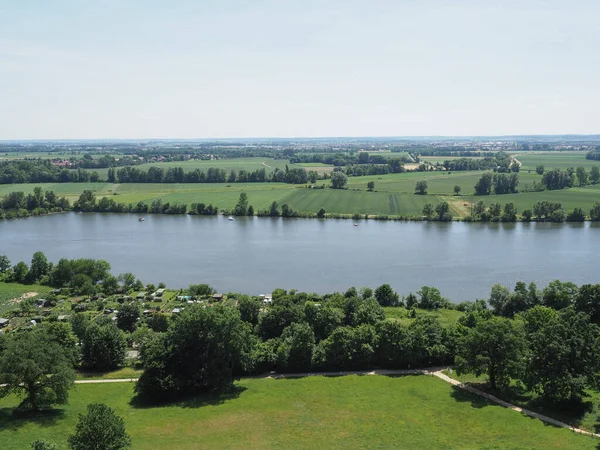 Utsikt Över Donau Från Walhalla Kullen Donaustauf Tyskland — Stockfoto