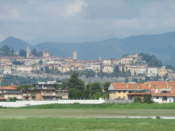 Citta Alta Fordítás Felső Város Bergamo Olaszország — Stock Fotó
