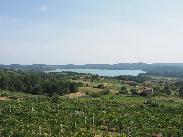 View Lago Viverone Lake Piedmont Italy — Foto de Stock