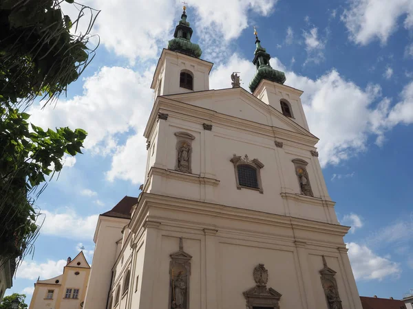 Kostel Svateho Michala Tłumaczenie Kościół Michała Brnie Czechy — Zdjęcie stockowe