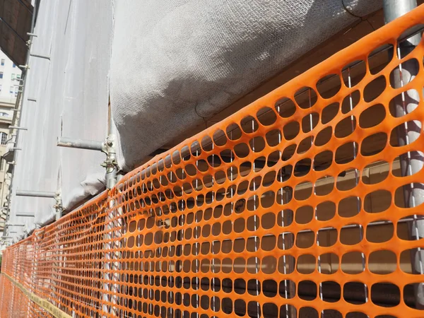 Tubos Temporários Juntas Andaimes Para Obras Construção Canteiro Obras — Fotografia de Stock