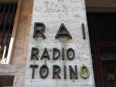 TÜRİN, İTALYA - SİRKA Eylül 2022: Rai Radyosu Torino tarihi İtalyan radyo stüdyoları