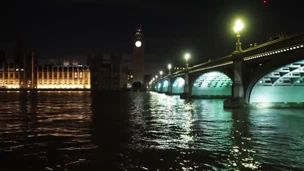 Casas Parlamento Ponte Westminster Londres Reino Unido — Vídeo de Stock
