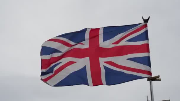 Государственный Флаг Великобритании Юнион Джек — стоковое видео