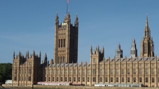 Лондон Великобритания Circa October 2022 Палаты Парламента Известные Вестминстерский Дворец — стоковое видео