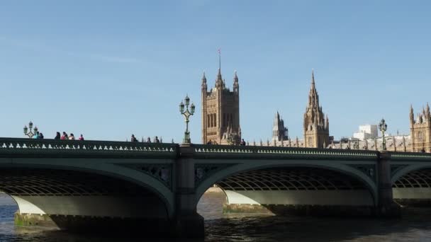 London Großbritannien Circa Oktober 2022 Houses Parliament Aka Westminster Palace — Stockvideo