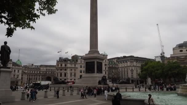 Londýn Velká Británie Circa Říjen 2022 Trafalgar Square — Stock video