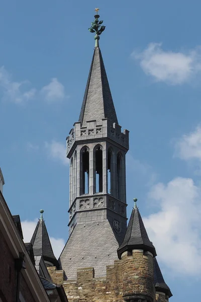 Turm Der Alte Pfalzanlage Meaning Tower Old Palatinate Aachen Germany — Stock Photo, Image