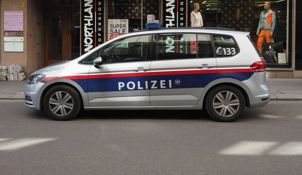 Vienna Áustria Circa Septembro 2022 Tradução Policia Carro Polícia — Fotografia de Stock