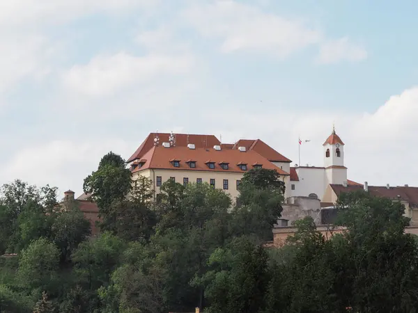 Zamek Spilberk Wzgórzu Brnie Czechy — Zdjęcie stockowe