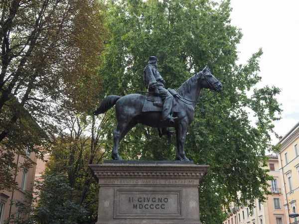 Statue Équestre Giuseppe Garibaldi Par Sculpteur Arnaldo Zocchi Vers 1900 — Photo
