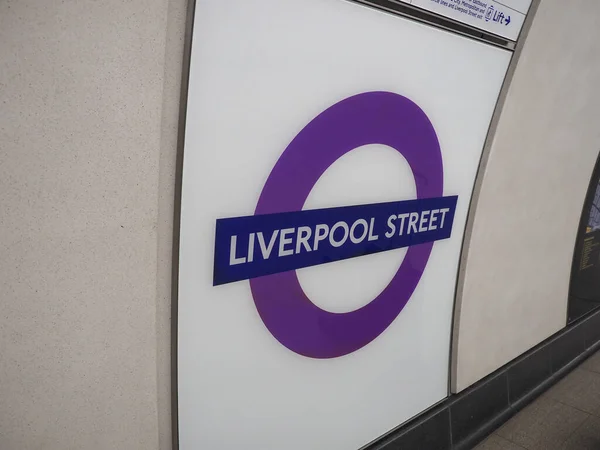 Londres Reino Unido Circa Octubre 2022 Estación Metro Liverpool Street —  Fotos de Stock